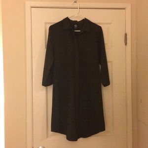 Olive green midi Bobeau dress